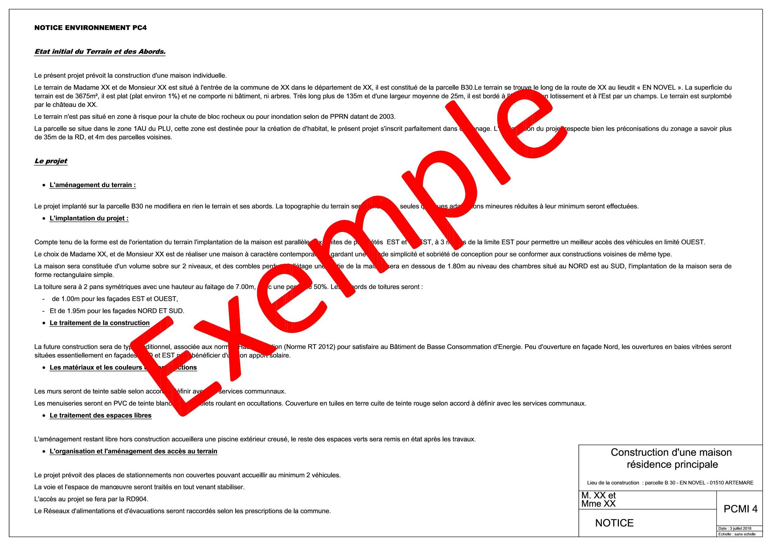 6 Une notice (pcmi4 obligatoire)